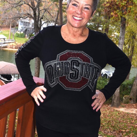 Ohio State Long Sleeve Shirt Ohio State Buckeyes on Sleeve XS S M L XL XXL … - Picture 9 of 9